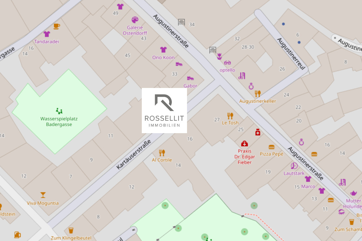 Landkarte mit Standort von ROSSELLIT IMMOBILIEN